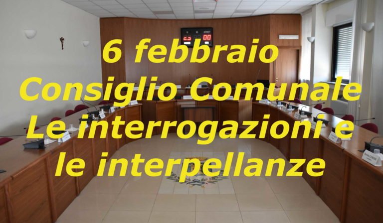 Dalla Collodi all’acqua potabile: le interpellanze al Consiglio Comunale del 6 febbraio.
