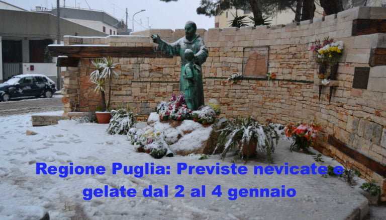 Previste nevicate e gelate dal 2 al 4 gennaio. Previste nevicate e gelate dal 2 al 4 gennaio.