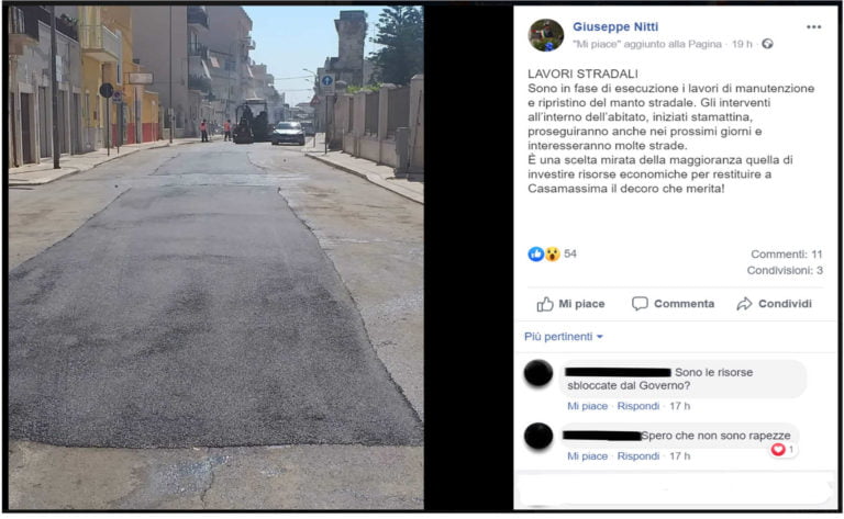 Casamassima: la manutenzione e il ripristino del manto stradale. Collabora anche tu. Casamassima: la manutenzione e il ripristino del manto stradale. Collabora anche tu.