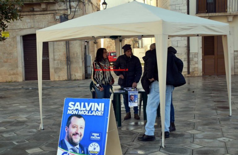 Casamassima: Salvini, la Montanaro e Giuseppe Nitti.