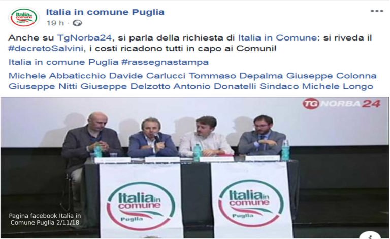Casamassima: Giuseppe Nitti vs il decreto Salvini?