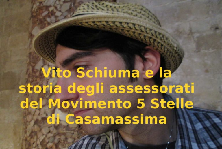 Vito Schiuma racconta i retroscena sugli assessorati del Movimento 5 Stelle di Casamassima.