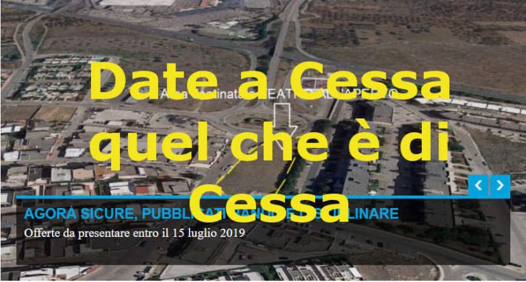 Agorà sicure: date a Cessa quello che è di Cessa e a Nitti, niente. Agorà sicure: date a Cessa quello che è di Cessa e a Nitti, niente.