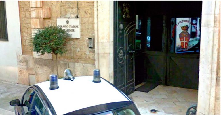 Di nuovo sulla Caserma dei Carabinieri di Casamassima.