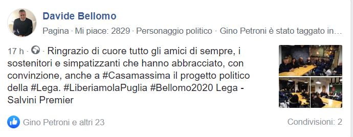 Giuseppe Nitti e i suoi assessori leghisti.