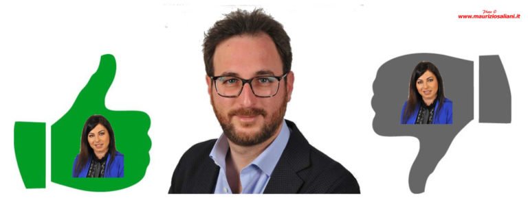 Giuseppe Nitti e l’assessora della Lega Nord.