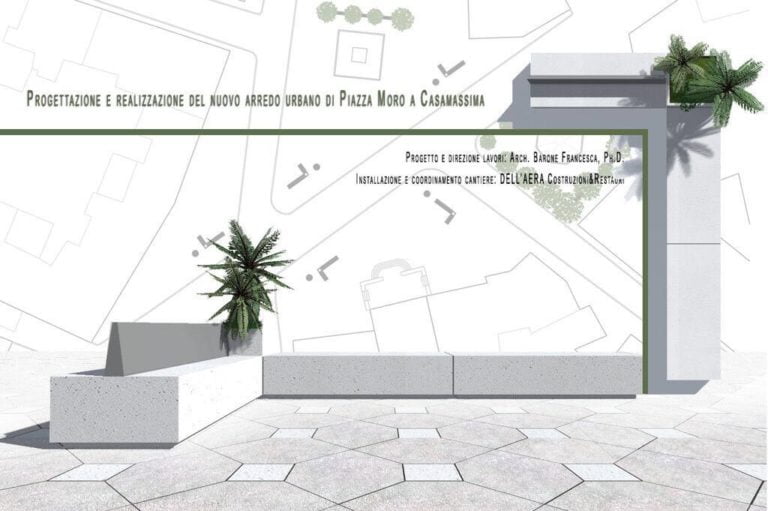 Casamassima: nuovo restyling in Piazza Moro. Si parte dalle panchine.